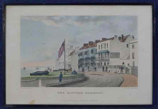 Appraisal: Hunt after Fox coloured aquatint The Battery Brighton IOB x