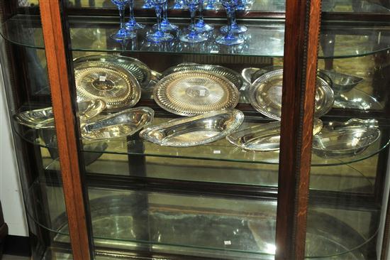 Appraisal: NINE STERLING DISHES All marked ''Sterling and of oval shape