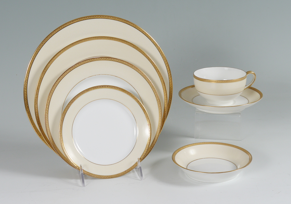 Appraisal: FRENCH LIMOGES FINE CHINA Tresseman Vogt early 's Approx pieces