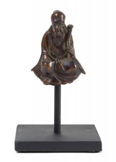 Appraisal: A Bronze Figure of Laozi A Bronze Figure of Laozi