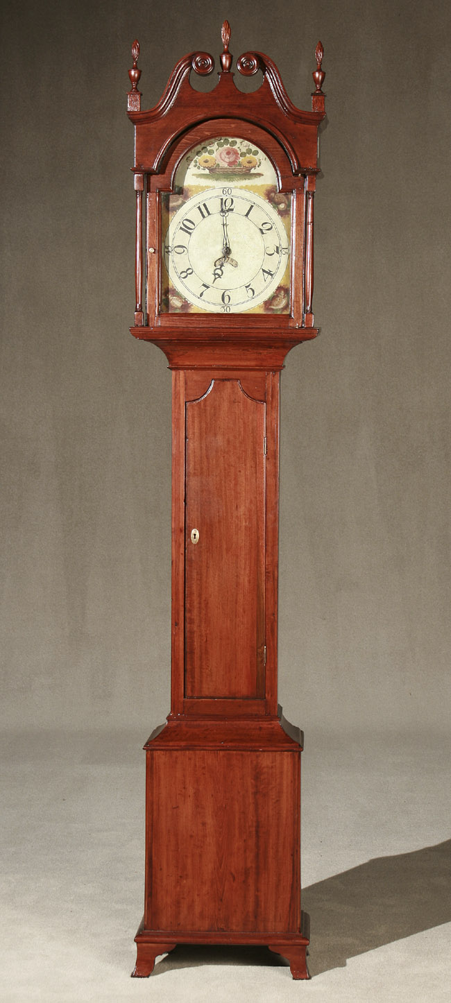 Appraisal: Federal Cherry Tall Case Clock Possibly Mid-Atlantic States Early th