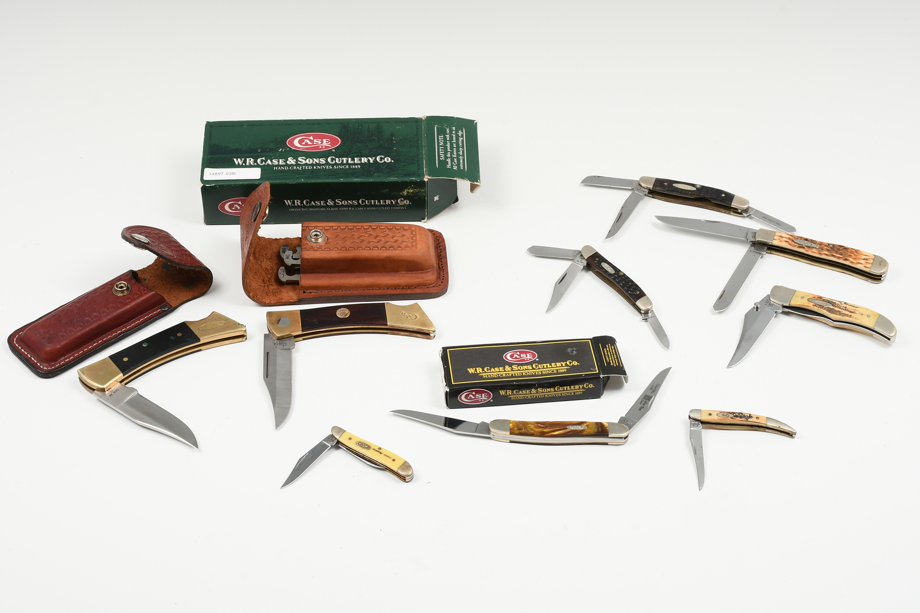 Appraisal: NINE CASE FOLDING KNIVES Seven folding knives and two lockblades