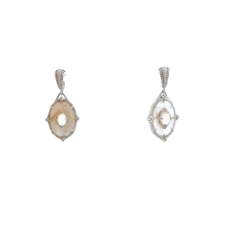 Appraisal: Judith Ripka K And Drop Earrings Judith Ripka K And