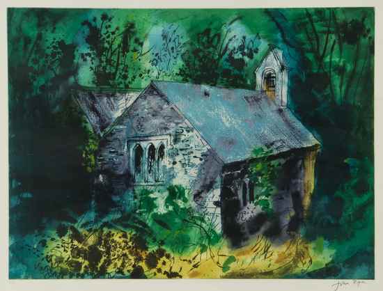 Appraisal: John Piper - Old Church of Mynachlogddu L etching with