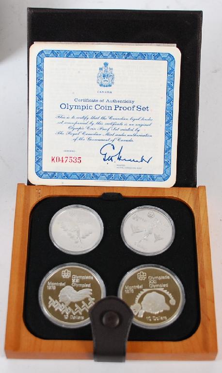 Appraisal: MONTREAL OLYMPIC COIN PROOF SET of four silver coins minted