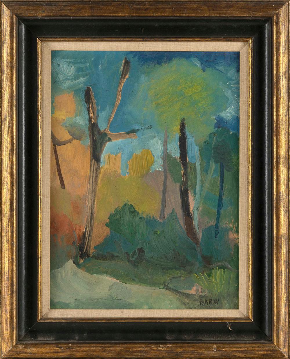 Appraisal: EZIO BARNI ITALY - BOSCO OIL ON MASONITE X FRAMED