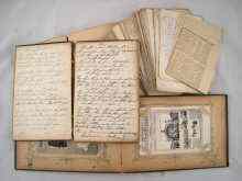 Appraisal: A quantity of documents including albums with postcards correspondence and