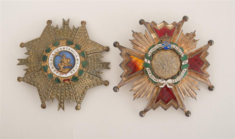 Appraisal: GILT-METAL ORDER OF ISABELLA THE CATHOLIC AND ANOTHER GILT-METAL SPANISH