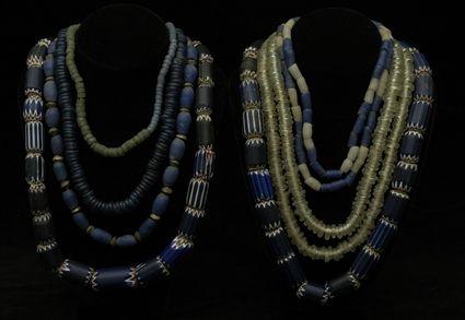 Appraisal: Two Strands of Venetian African Trade Mosaic Glass Beads Together