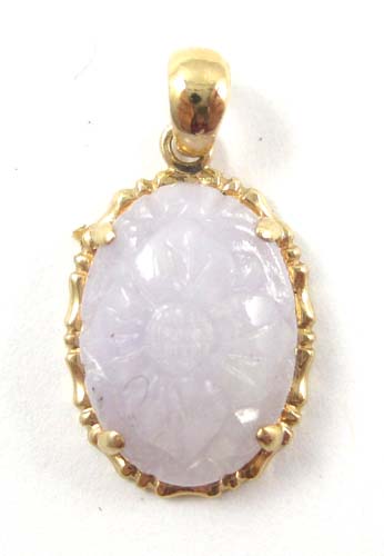 Appraisal: JADE AND FOURTEEN KARAT GOLD PENDANT with Mason Kay certificate