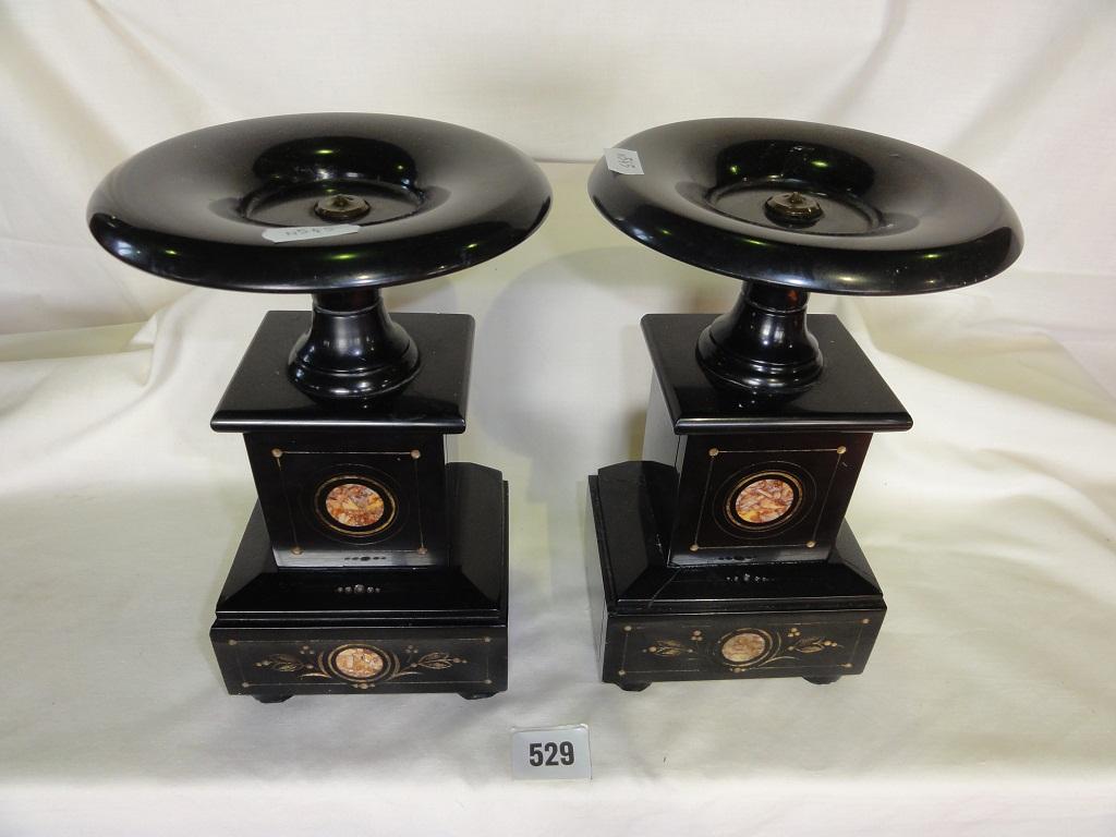 Appraisal: A pair of th century polished shaped tazza of classical