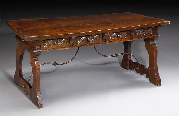 Appraisal: An Italian Baroque library table late th century The rectangular