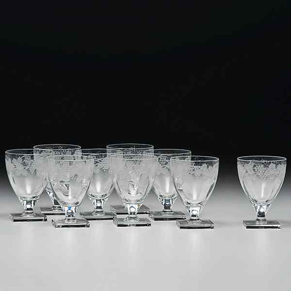 Appraisal: William Yeoward Crystal Wine Glasses English th century A set