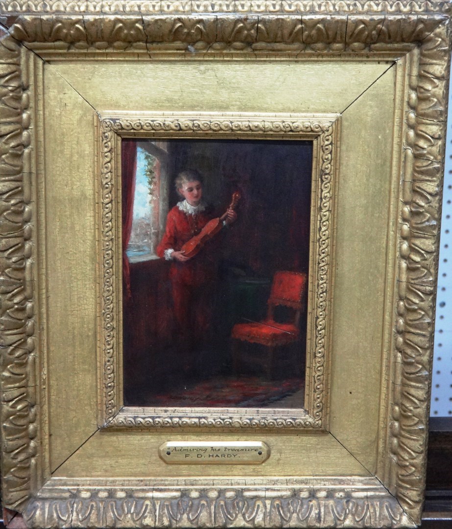 Appraisal: Frederick Daniel Hardy - Admiring the treasure oil on panel