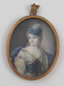 Appraisal: An oval miniature of a lady in early th century