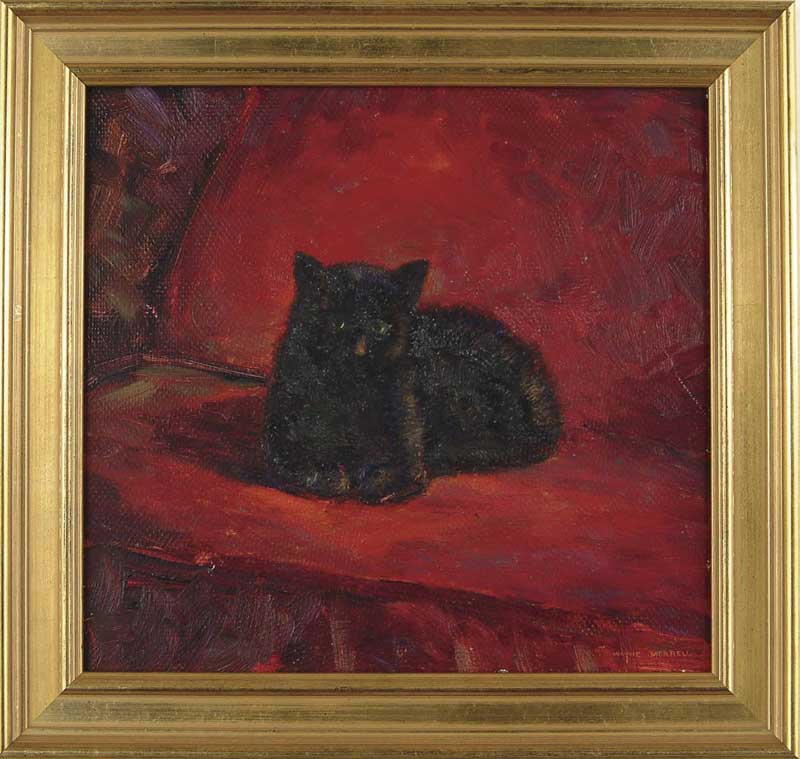 Appraisal: WAYNE BEAM MORRELL American - THE BLACK CAT Oil on