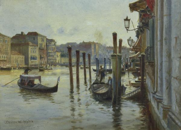 Appraisal: CHARLIE W WYLLIE BRITISH - Venetian Canal oil on canvas