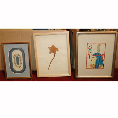 Appraisal: Miscellaneous Group of Framed Articles Estimate -