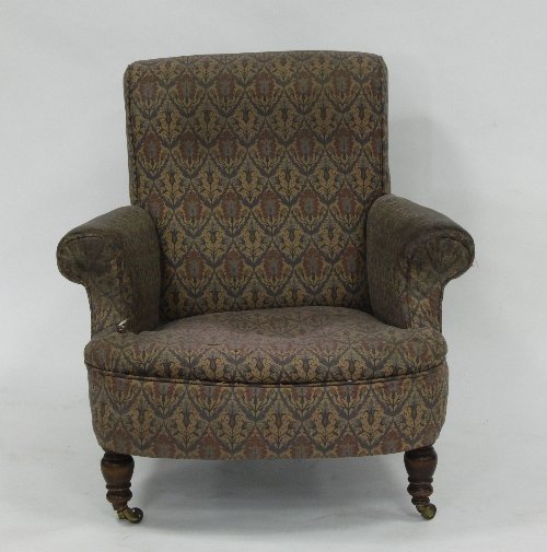 Appraisal: A Victorian upholstered armchair and three kitchen chairs