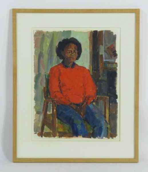 Appraisal: Portrait of an African American Woman th century oil on