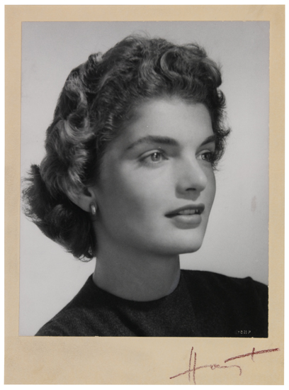 Appraisal: HORST HORST P - Portrait of Jacqueline Bouvier Kennedy Silver