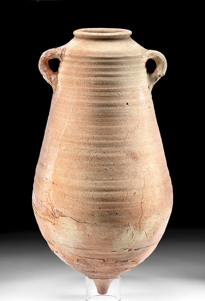 Appraisal: Large Roman Terracotta Amphora Roman Imperial Period ca rd to