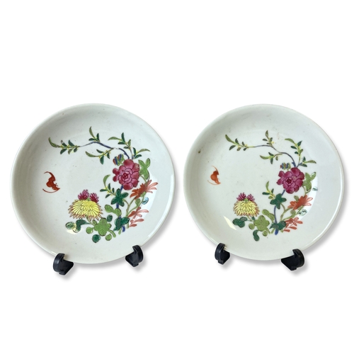 Appraisal: Two Chinese Republic Polychrome Famille rose dishes Hand painted overglaze