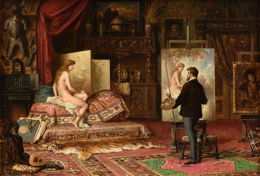 Appraisal: CARL SCHWENNINGER II Austrian - A PAINTING The Painter and