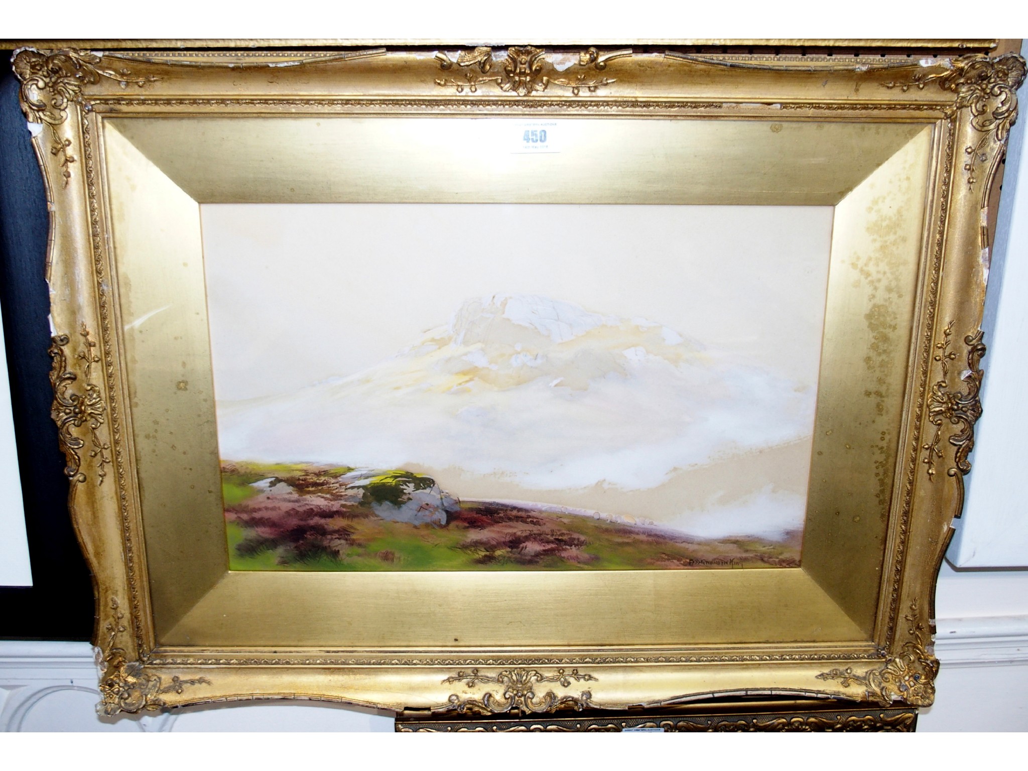 Appraisal: BARAGWANATH KING Snow covered Mountains signed watercolour with white