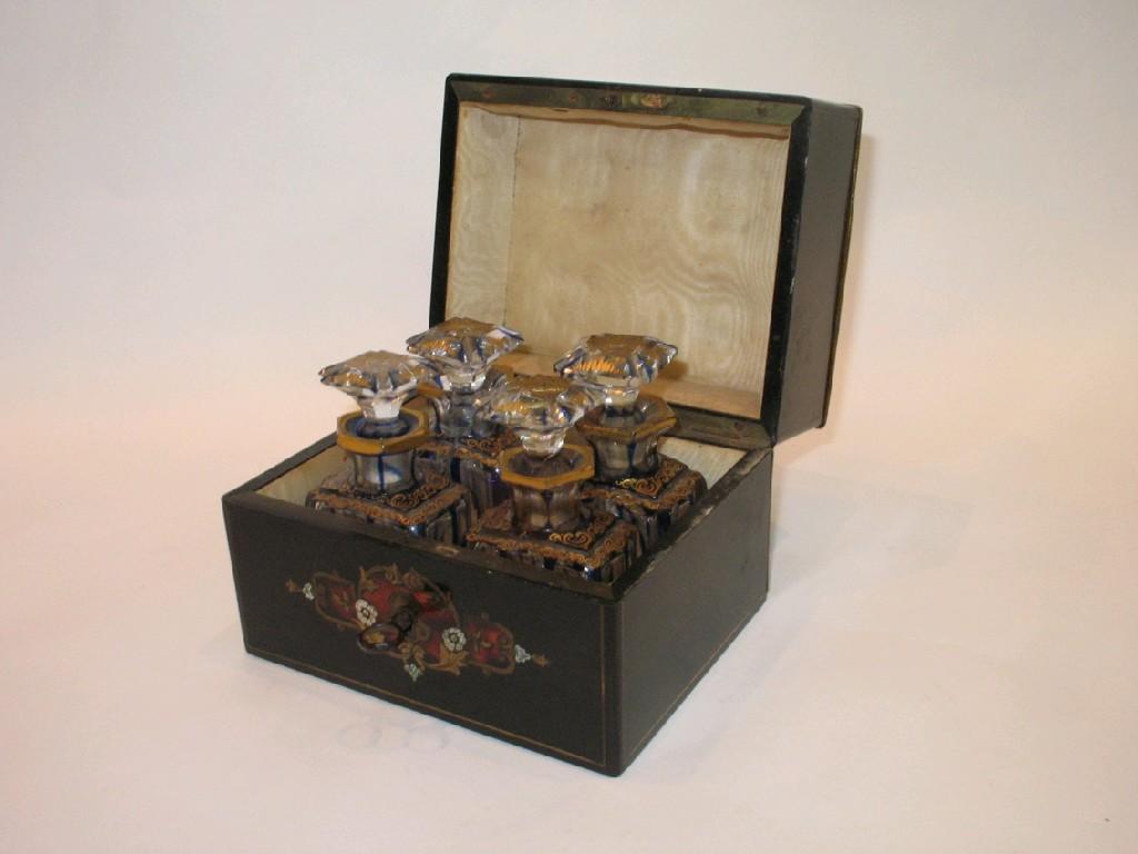 Appraisal: A LATE TH CENTURY FRENCH PERFUME BOX the rectangular top