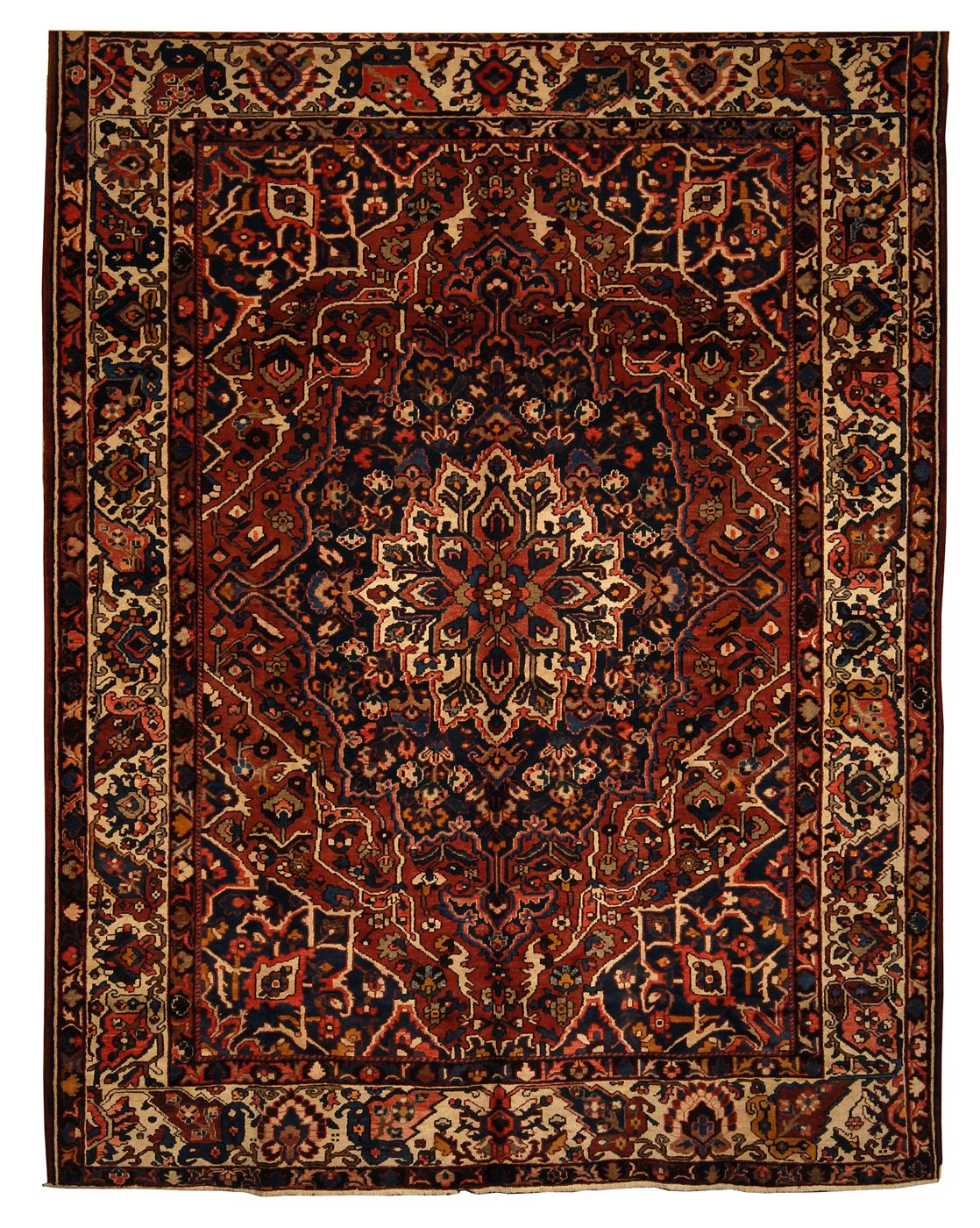 Appraisal: ORIENTAL RUG BAKHTIARI ' x ' Floral central medallion of