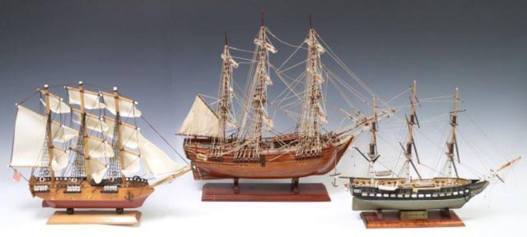 Appraisal: lot of Model sailing ships including ship with gold-toned accents