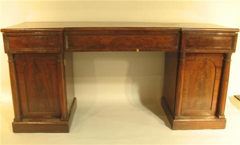 Appraisal: REGENCY STYLE MAHOGANY SIDEBOARD h w d in