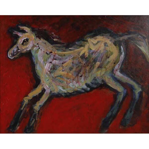 Appraisal: C Suzanne st Century abstract expressionistic horseoil on canvassigned and