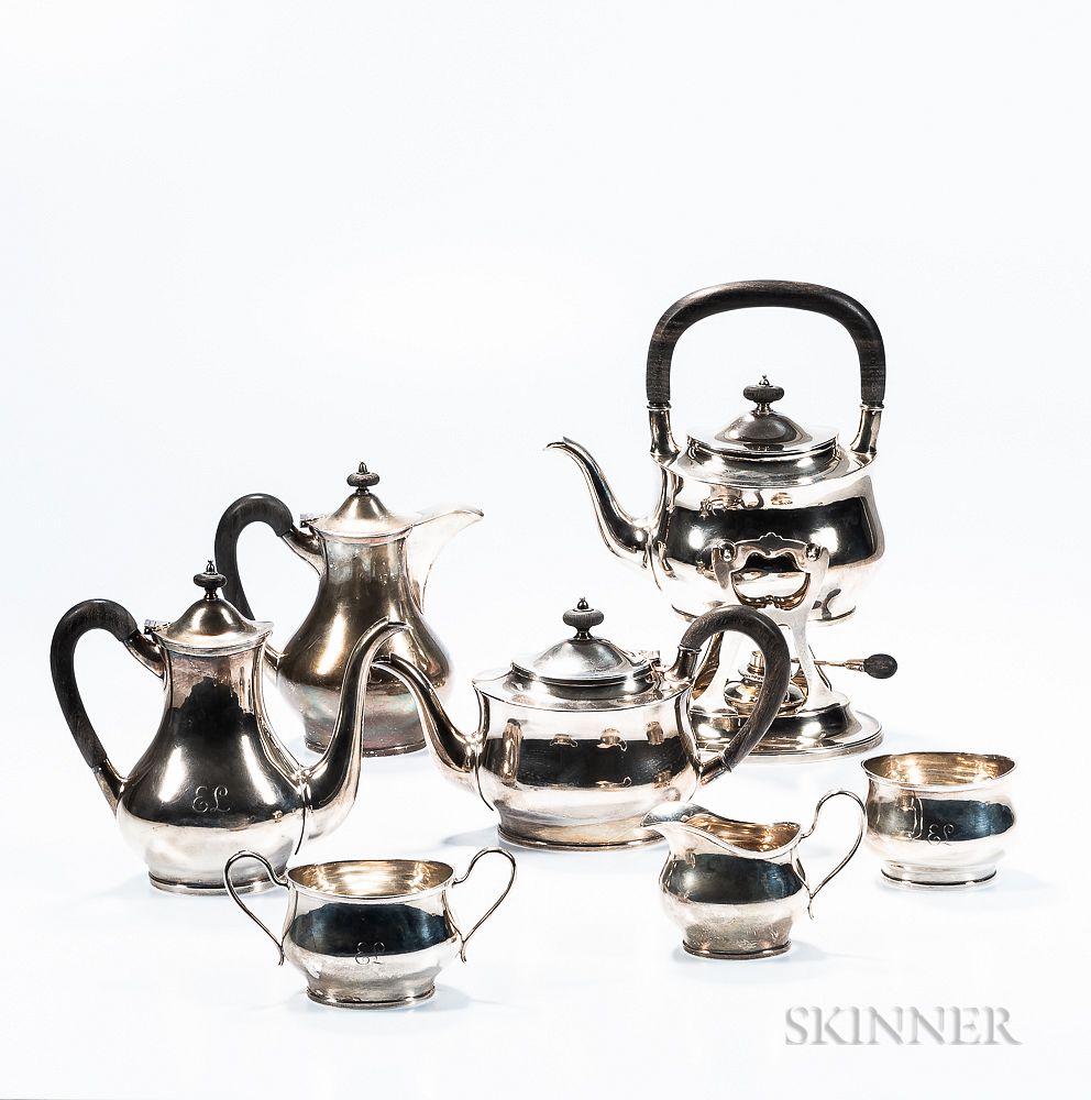 Appraisal: Seven-piece Gebelein Sterling Silver Tea and Coffee Service Seven-piece Gebelein