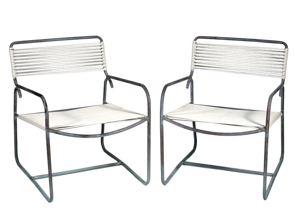 Appraisal: PR CHAIRS BY WALTER LAMB FOR BROWN JORDANPair of chairs