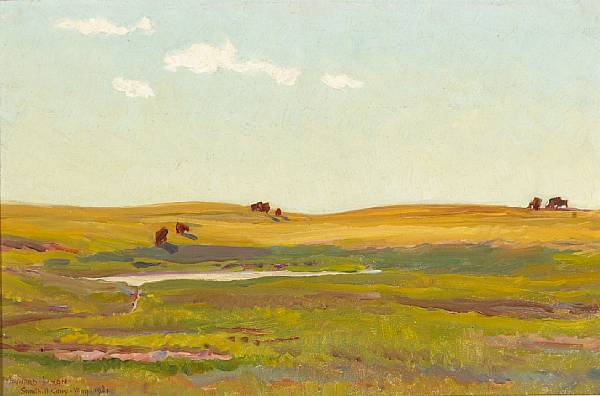 Appraisal: n a Maynard Dixon - Sandhill Camp signed inscribed and