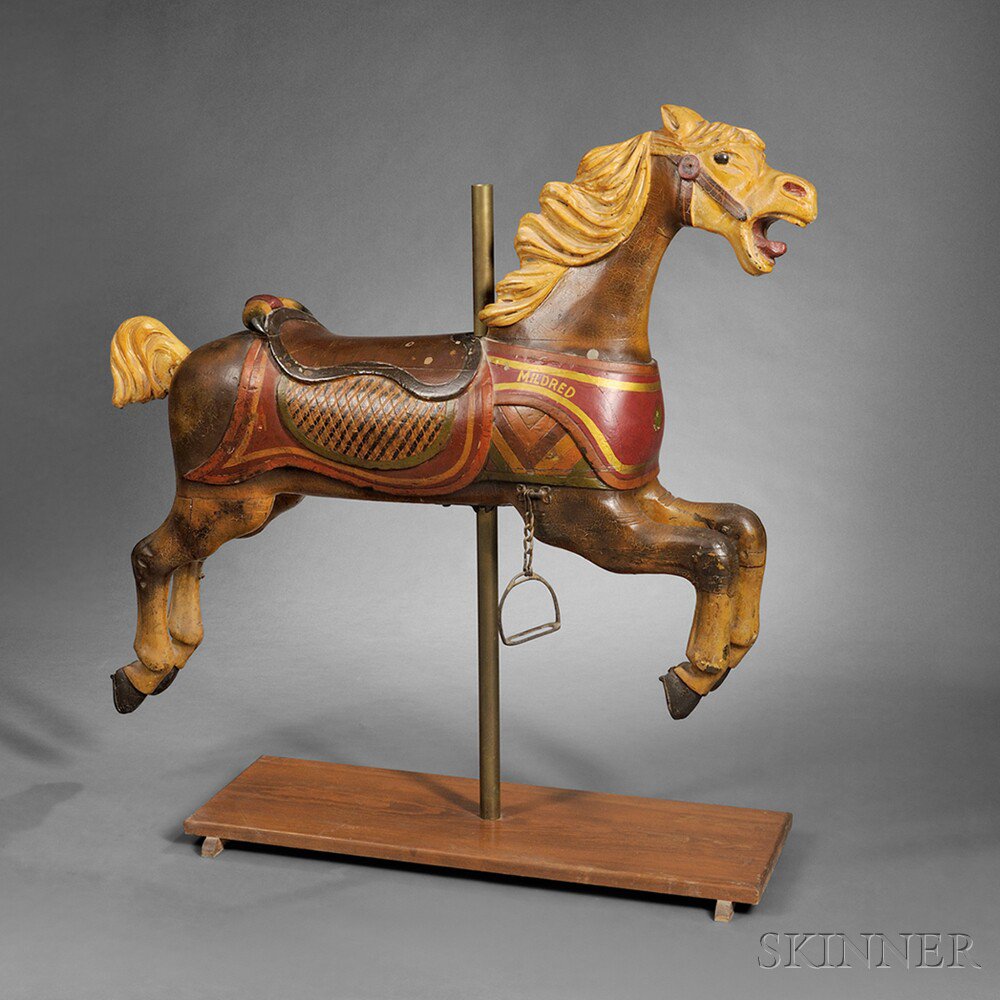 Appraisal: Mildred Carousel Jumper Horse Figure America late th century the