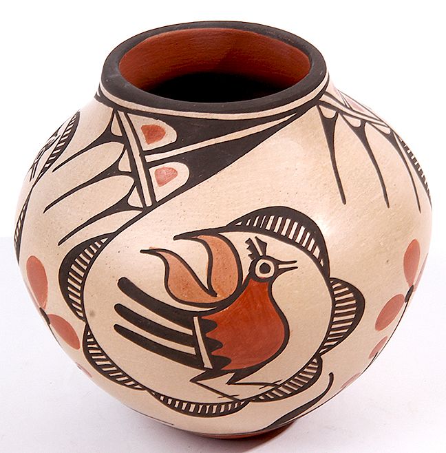 Appraisal: NATIVE AMERICAN POTTERY AN ELIZABETH MEDINA ZIA POT TH CENTURY