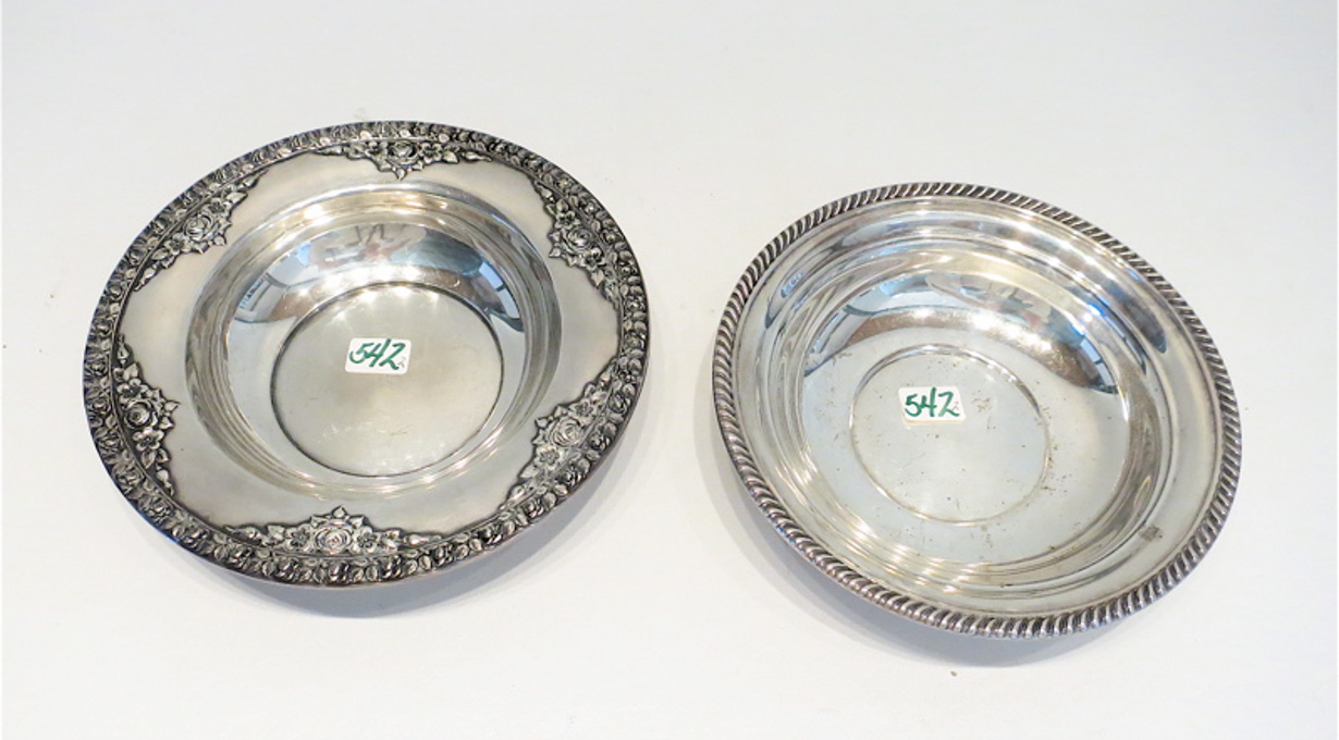 Appraisal: TWO STERLING SILVER BOWLS Wallace Normandie bowl - together with