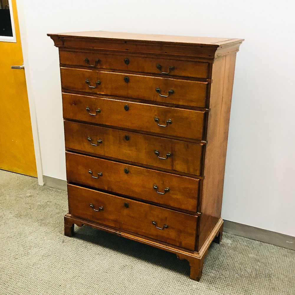 Appraisal: Chippendale Maple Tall Chest Chippendale Maple Tall Chest th century