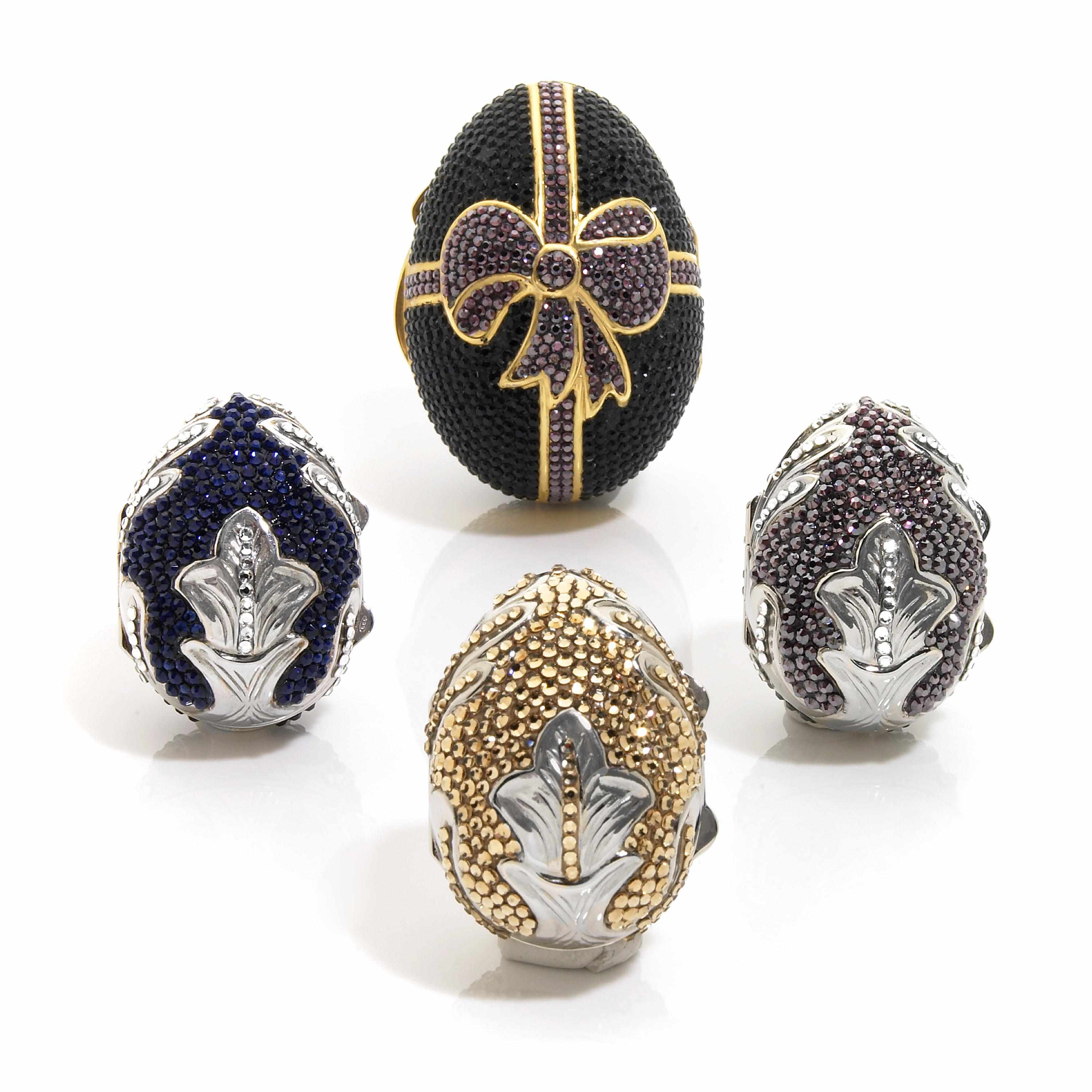 Appraisal: A collection of egg pillboxes Judith Leiber all signed Judith