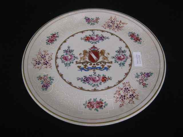 Appraisal: Samson French Porcelain Tray amorial decor '' excellent