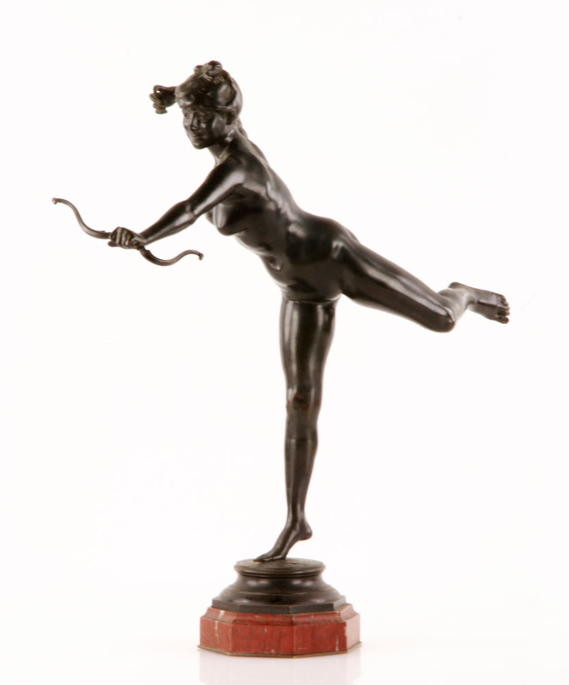 Appraisal: - th C Sculpture of Diana Bronze th century French