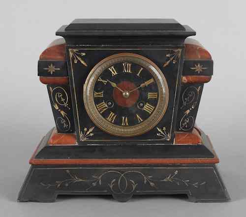 Appraisal: Marble mantel clock th c h