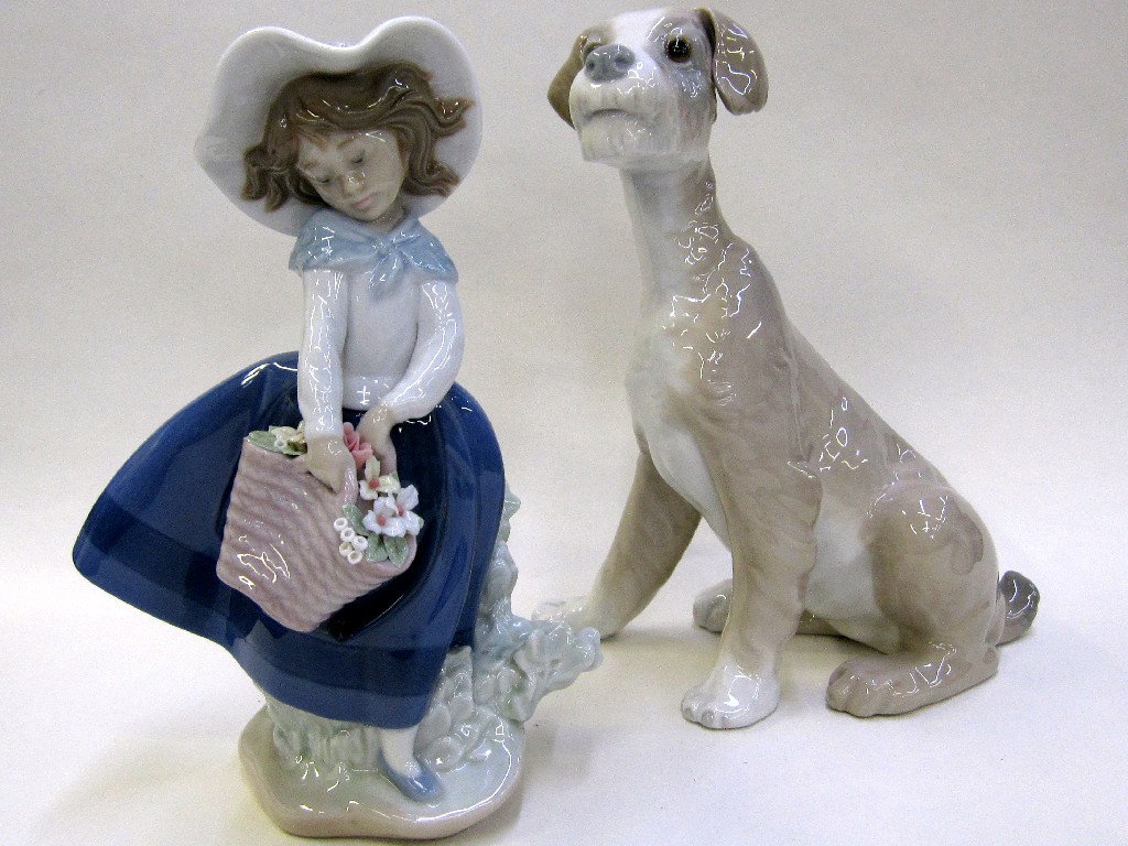 Appraisal: Lladro figure of a dog and a figure of a