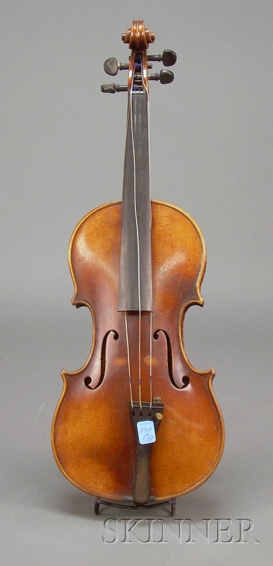 Appraisal: German Violin c labeled MILANO BERGONZI MODEL length of two-piece