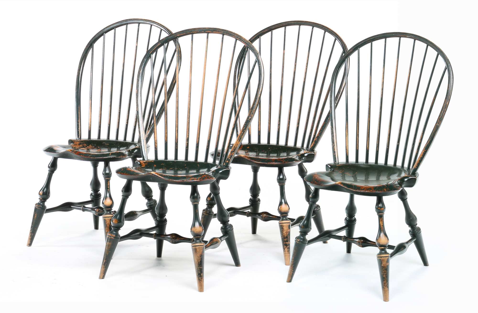 Appraisal: FOUR AMERICAN D R DIMES BOWBACK WINDSOR CHAIRS Second half