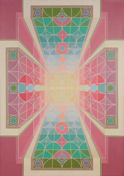 Appraisal: ABE ROTHSTEIN - OP ART OIL ON CANVASAbe Rothstein -