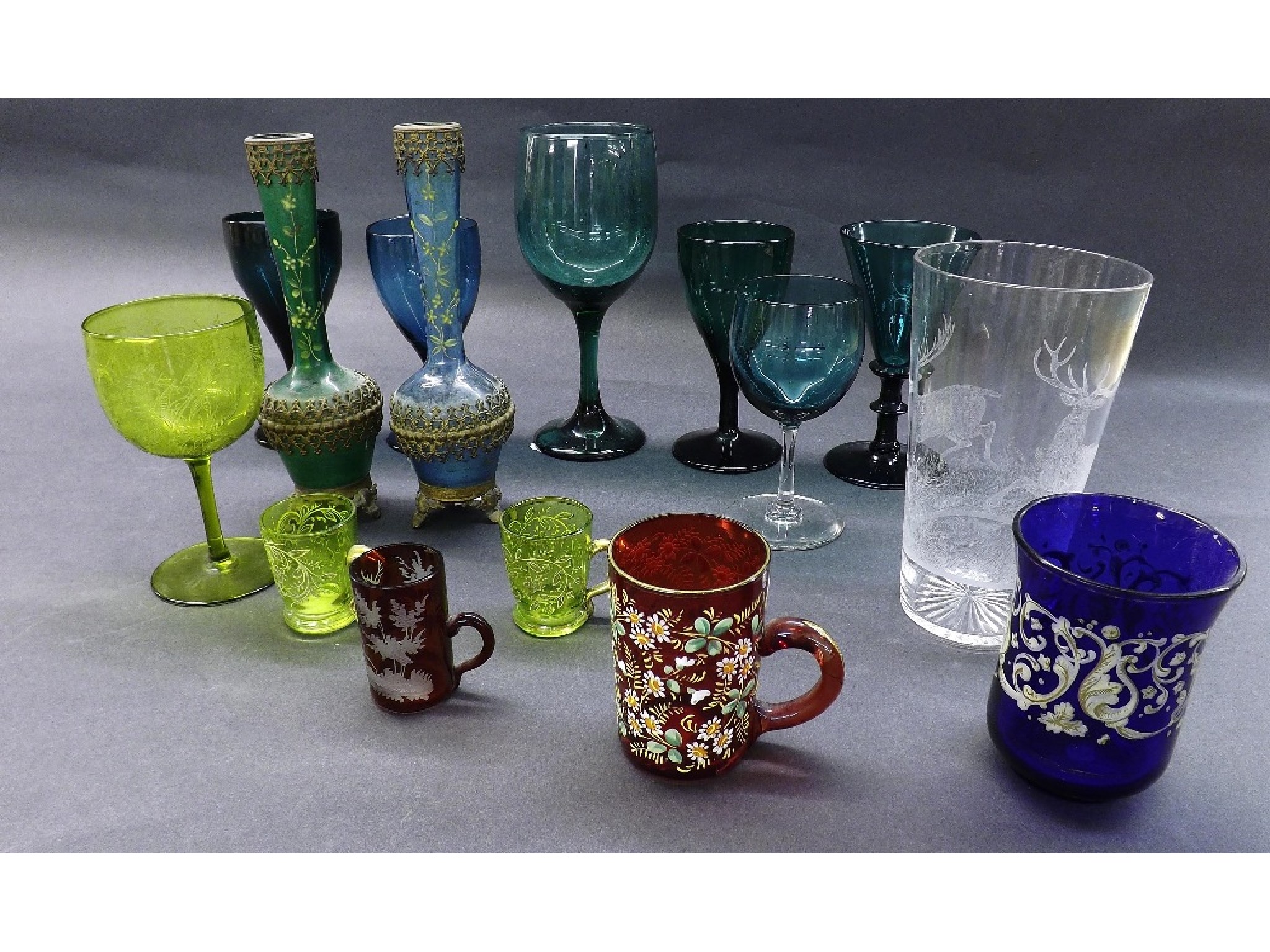 Appraisal: Collection of th century and later glassware to include various